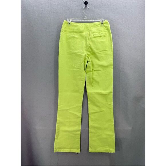 Vintage Y2K MetroStyle Stretch Womens Lime Green Lowrise Bootcut Jeans Size 6T - Picture 2 of 11